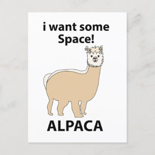 Alpaka Ich Brauche Etwas Platz Lustiges Alpaka Postkarte