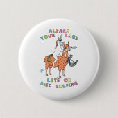 Alpaka-Ihr-Tasche-Let's-Spiel-Disc-Golf-Einhorn Button (Vorderseite)