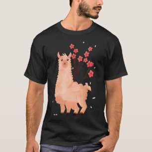 Alpaka Japanische Sakura Kirschblüten-Blume Vinta T-Shirt