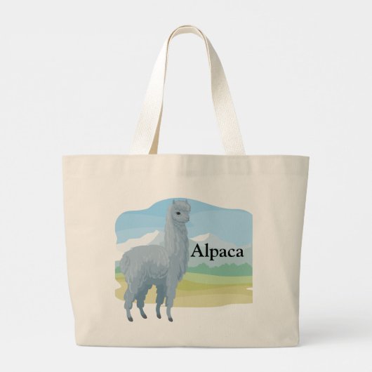 Alpaka Jumbo Stoffbeutel (Rückseite)