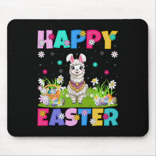 Alpaka Lama Frohe Ostereier Jagd Hasenohren Alpac Mousepad