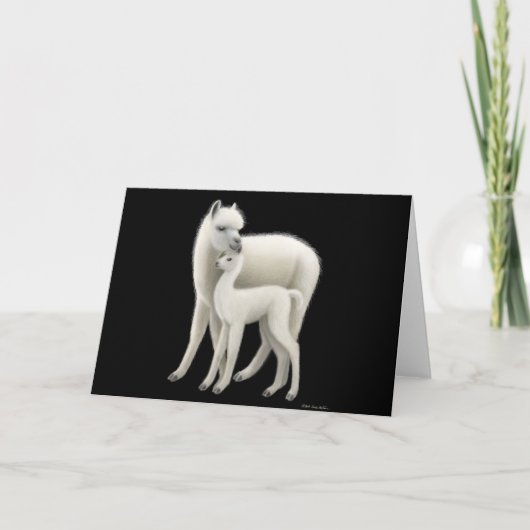 Alpaka-Liebe-Gruß-Karte Karte (Vorderseite)