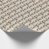 Alpaka Llama, Wasserfarbmuster. Geschenkpapier (Ecke)