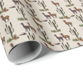 Alpaka Llama, Wasserfarbmuster. Geschenkpapier (Rolleneckpunkt)