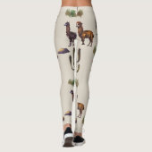 Alpaka Llama, Wasserfarbmuster. Leggings (Rückseite)