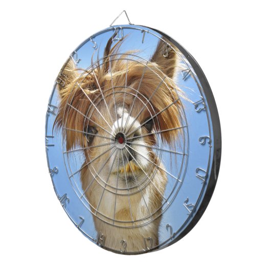 Alpaka mit dem verrückten Haar Dartscheibe (Vorderseite rechts)