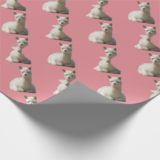 Alpaka-Packpapier für Mädchen Geschenkpapier (Ecke)