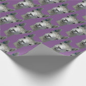 Alpaka-Papier auf Malvenfarbe Geschenkpapier (Ecke)