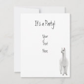 Alpaka-Party Einladung (Rückseite)