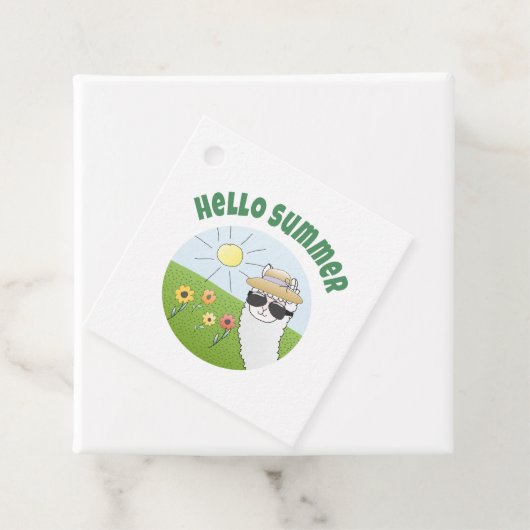 Alpaka-Party Hello Summer Alpaca partytime Geschenkanhänger (Beispiel)