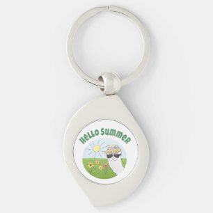 Alpaka-Party Hello Summer Alpaca partytime Schlüsselanhänger