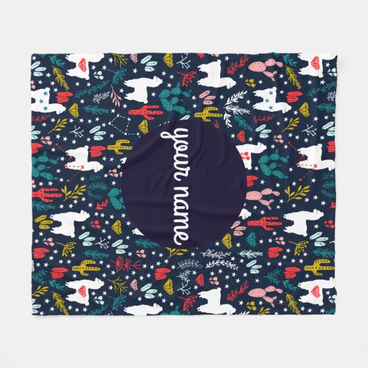 Alpaka-personalisierte Decke (Vorderseite (Horizontal))