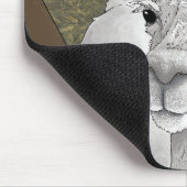 Alpaka-Porträt 2 Mousepad (Ecke)