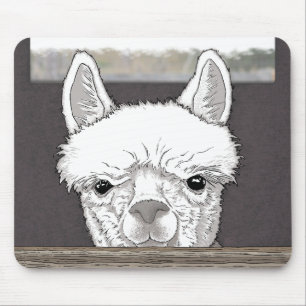 Alpaka-Porträt Mousepad