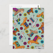 Alpaka Postkarte (Vorne/Hinten)