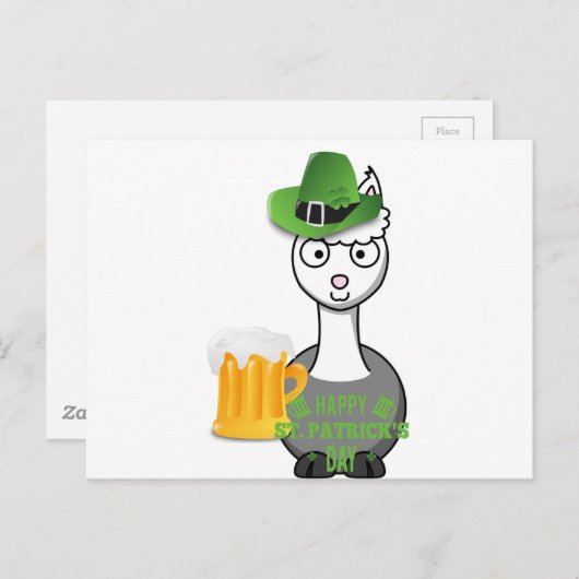 Alpaka Postkarte (Vorne/Hinten)