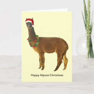 Alpaka Sankt Feiertagskarte