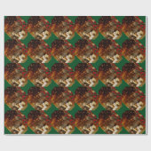 Alpaka-Scheunen-WeihnachtsPackpapier Geschenkpapier (Flach)