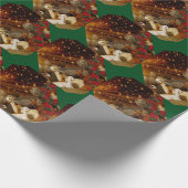 Alpaka-Scheunen-WeihnachtsPackpapier Geschenkpapier (Ecke)