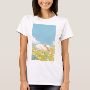Alpaka-Schlaf-Wiese T-Shirt