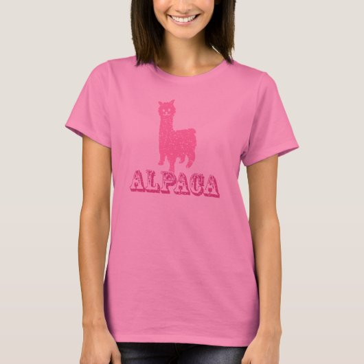 Alpaka-Silhouette 1 P T-Shirt (Vorderseite)
