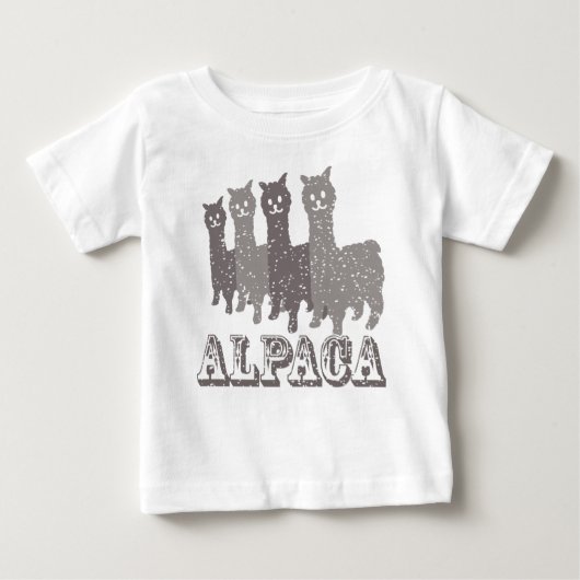 Alpaka-Silhouette 4 B Baby T-shirt (Vorderseite)