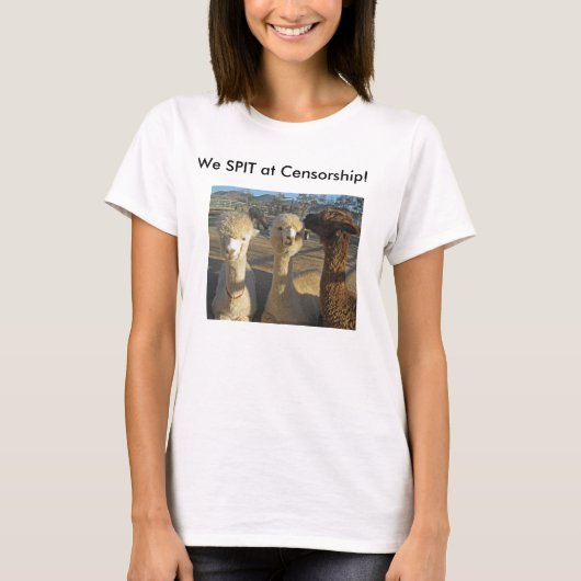 Alpaka-T - Shirt mit einer Mitteilung! (Vorderseite)