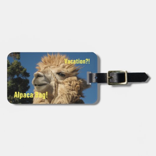 Alpaka-Tasche Gepäckanhänger (Vorderseite horizontal)