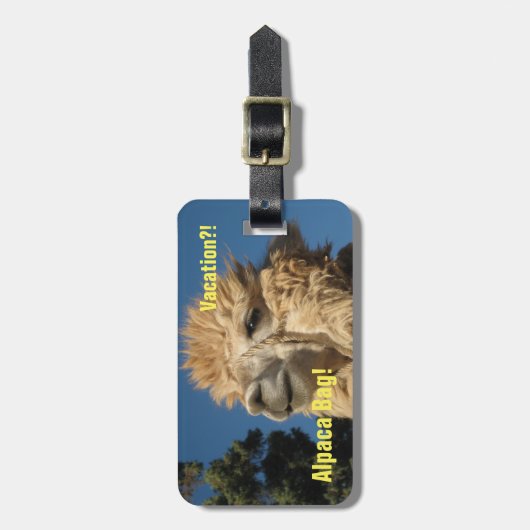 Alpaka-Tasche Gepäckanhänger (Vorderseite vertikal)