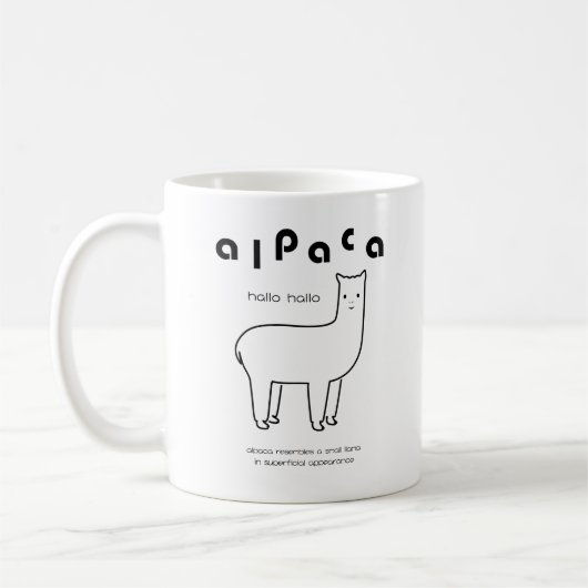 Alpaka Tasse (Links)