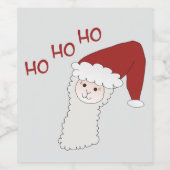 Alpaka Weihnachten Alpaca Lama Geschenkanhänger Weinetikett (Einzelnes Label)