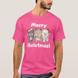 Alpaka Weihnachten Wintertiere Alpaka Retro T-Shirt