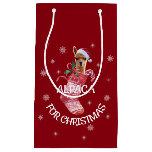 Alpaka-Weihnachtsgeschenk-Tasche Kleine Geschenktüte