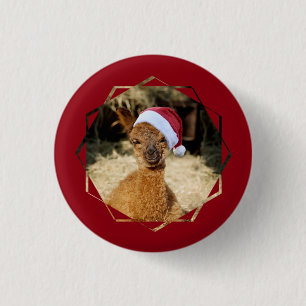 Alpaka-Weihnachtsknöpfe Button