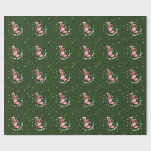 Alpaka-WeihnachtsPackpapier Geschenkpapier (Flach)