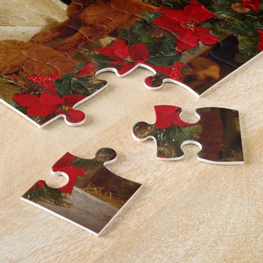 Alpaka-Weihnachtspuzzlespiel mit Geschenkboxen Puzzle (Seite)