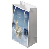 Alpaka-Winter-Weihnachtskleine Geschenk-Tasche Kleine Geschenktüte (Rückseite Schrägansicht)