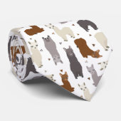 Alpakas Geomuster Krawatte (Gerollt)