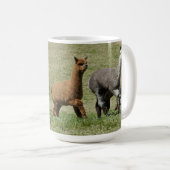 Alpakas in der Bewegungs-Tasse Kaffeetasse (VorderseiteRechts)