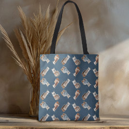 Alpakas in Strickjacken Muster Stricken Tasche