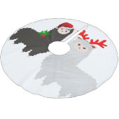 Alpakas-Rock Polyester Weihnachtsbaumdecke (Schrägansicht)
