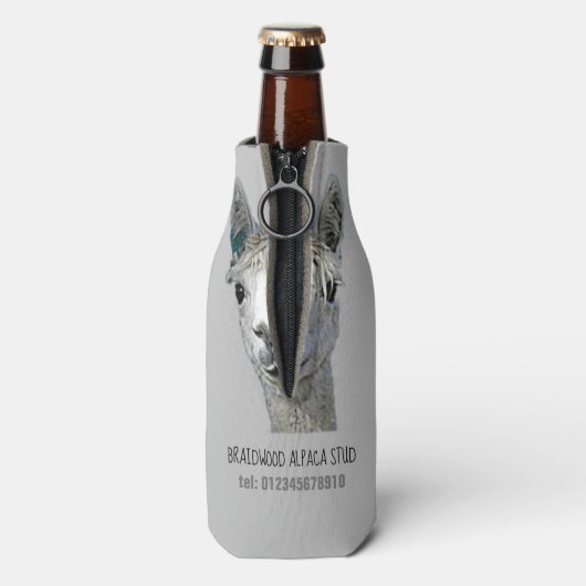 Alpakka Alpaka Alpaga Flaschenkühler (Flasche Rückseite)