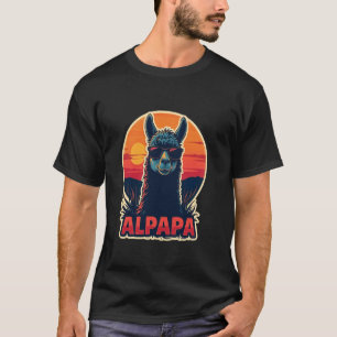 Alpapa Alpaka Lama Vater Vater frisch gebackener V T-Shirt