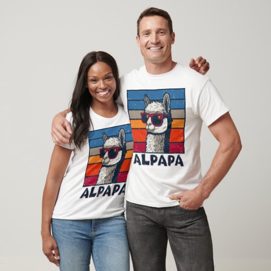 Alpapa Llama Alpaca Vater Geschenk des Vaters T-Shirt (Unisex)
