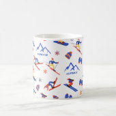 Alpbach Austria Ski Snowboard Muster Kaffeetasse (Mittel)