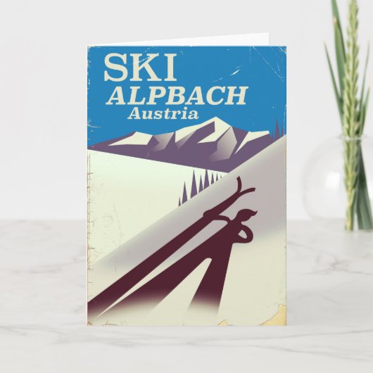 Alpbacher Skifahrplakat Karte (Vorderseite)