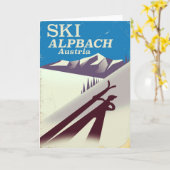 Alpbacher Skifahrplakat Karte (Gelbe Blume)