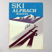 Alpbacher Skifahrplakat Poster (Vorne)