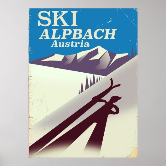 Alpbacher Skifahrplakat Poster (Vorne)