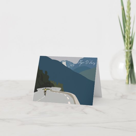 Alpe d’Huez digitale Druckmaschine Dankeskarte (Vorderseite)